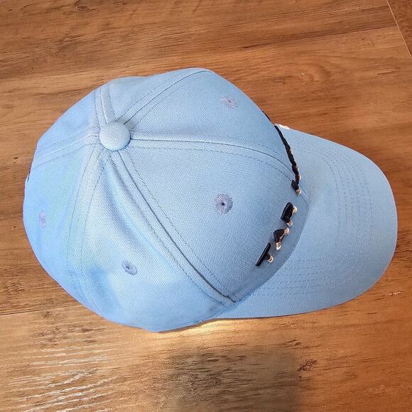 Vtg North Carolina Tar Heels Strapback Hat Cap Blue UNC Embroidered NCAA Retro - Picture 8 of 10